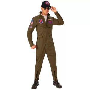 Top Gun Maverick Jumpsuit wit Hat included Halloween Costume